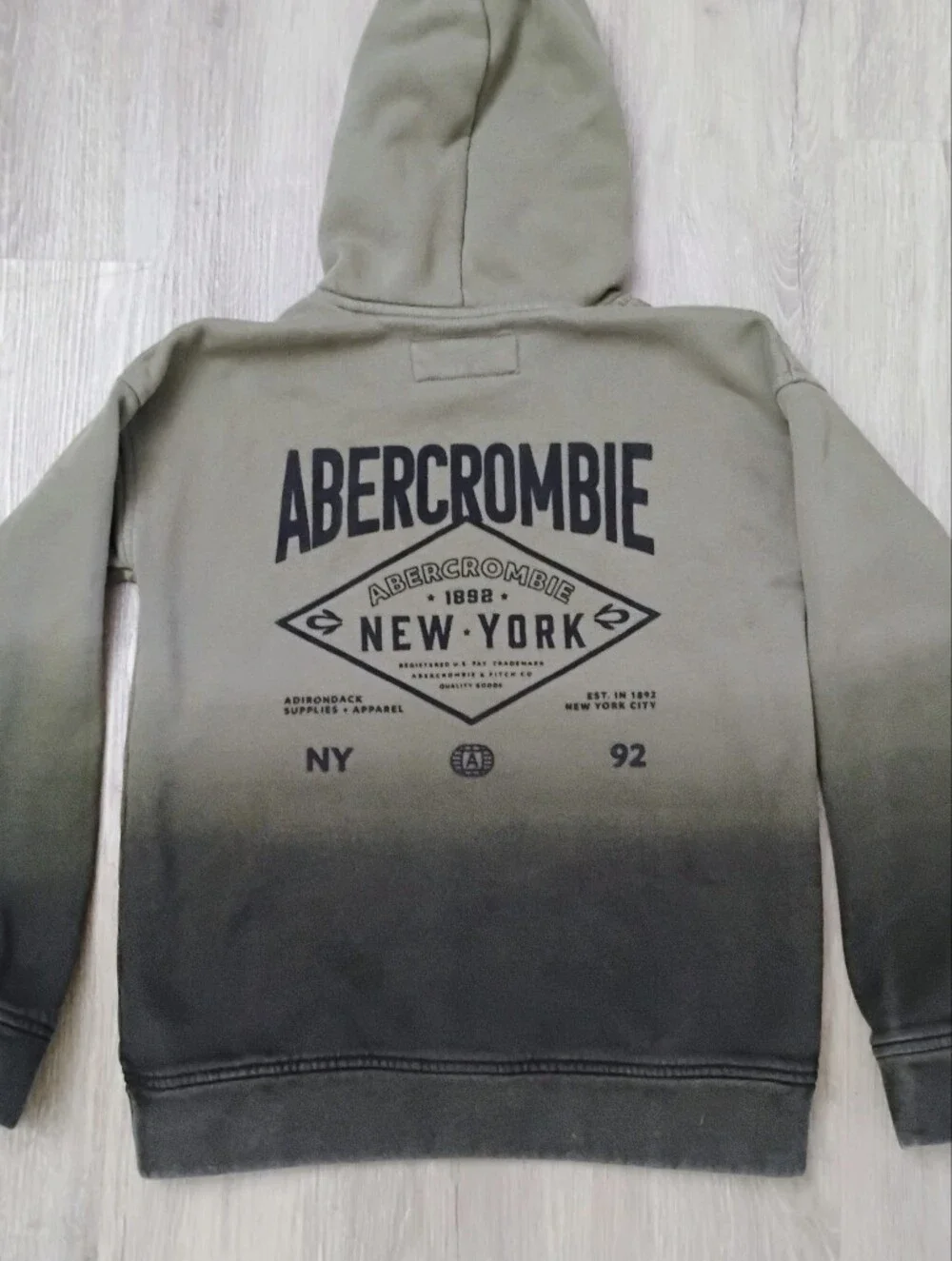 Abercrombie Kids Ombre Wash Green Hoodie Size 11/12 Y